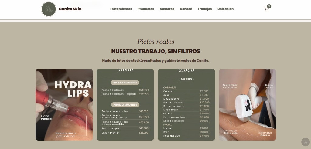Canito Skin — trabajos y resultados