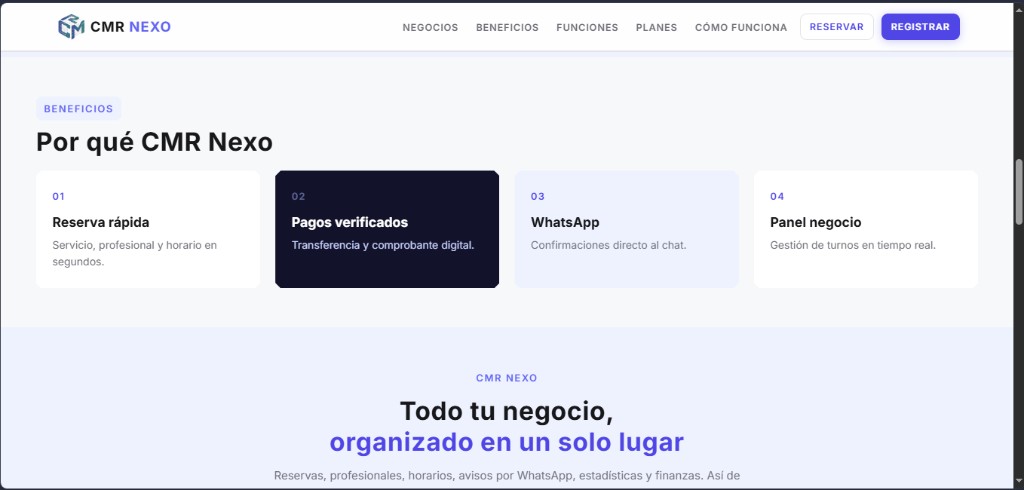 CMR Nexo — beneficios