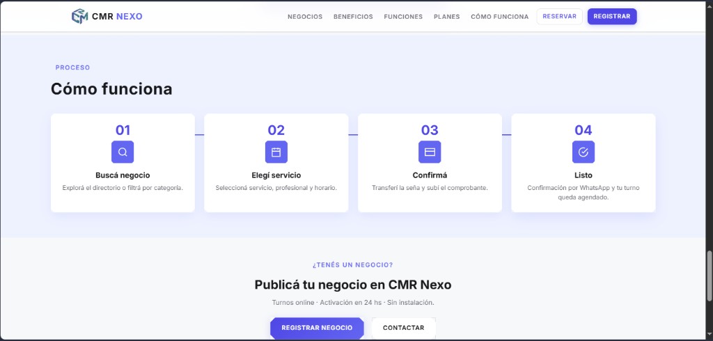 CMR Nexo — cómo funciona