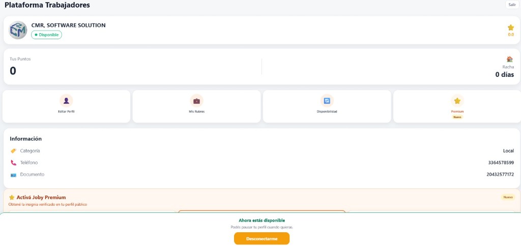 Joby — panel de trabajadores